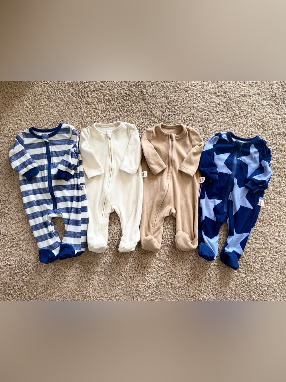 Cozy Pixies baby boys bundle of footie sleepers Newborn